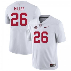 Jam Miller Bama #26 White Men Football Embroidery Jersey - Authentic Player Edition 79665845