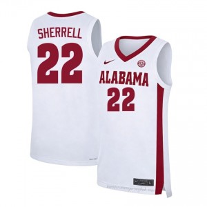Original #22 Aiden Sherrell Alabama White Men Stitched Basketball Jersey - NCAA Compliant & Fan-Approved 43683784