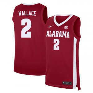 Gerald Wallace Alabama Crimson Tide #2 Crimson Men Basketball Embroidery Jersey - Authentic Player Edition 69970813