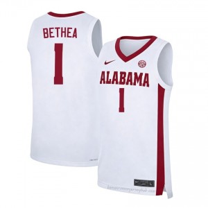 Crimson Tide Jalil Bethea Men White #1 High School Basketball Jersey - game-day Ready Performance Fit 21647777