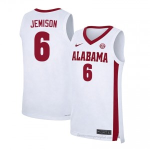 Original #6 London Jemison Alabama White Men Stitched Basketball Jersey - NCAA Compliant & Fan-Approved 42838958