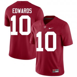 Alabama Jireh Edwards Men Crimson #10 NCAA Football Jersey - Game Day Ready Performance Fit 10981897