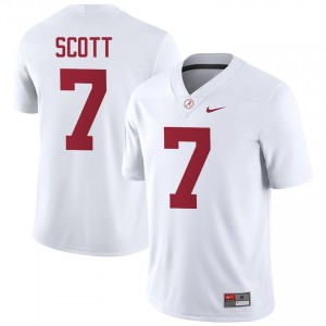 Rico Scott Bama #7 White Men Football Embroidery Jersey - Authentic Player Edition 78250266