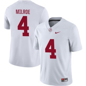 Exquisitely Embroidered Bama #4 Jalen Milroe White Men Authentic College Football Jersey - NCAA Licensed & Trusted 70479868