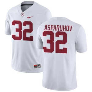 Alabama Alex Asparuhov Men White #32 NCAA Football Jersey - Game Day Ready Performance Fit 28530445