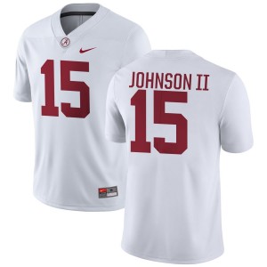 Original #15 Duke Johnson II Crimson Tide White Men Stitched Football Jersey - NCAA Compliant & Fan-Approved 83679019