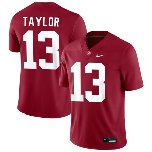 Ivan Taylor Bama #13 Crimson Men Football Embroidery Jersey - Authentic Player Edition 95879615