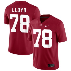 Exquisitely Embroidered Alabama Crimson Tide #78 Jackson Lloyd Crimson Men Authentic Football Jersey - NCAA Licensed & Trusted 67565251