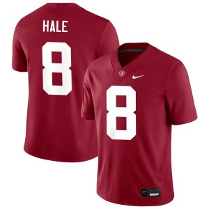 Exquisitely Embroidered Alabama Crimson Tide #8 Jalen Hale Crimson Men Authentic Football Jersey - NCAA Licensed & Trusted 22000919