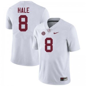 Alabama Jalen Hale Men White #8 NCAA Football Jersey - Game Day Ready Performance Fit 18450264