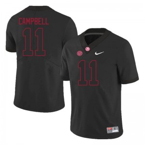 Alabama Jihaad Campbell Men Blackout #11 NCAA Football Jersey - Game Day Ready Performance Fit 25097075