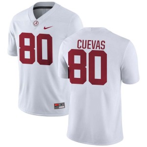 Alabama Josh Cuevas Men White #80 NCAA Football Jersey - Game Day Ready Performance Fit 49951643