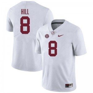 Alabama Justin Hill Men White #8 NCAA Football Jersey - Game Day Ready Performance Fit 54201893