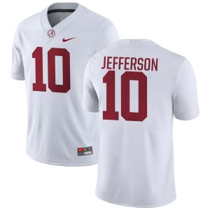 Alabama Justin Jefferson Men White #10 NCAA Football Jersey - Game Day Ready Performance Fit 12159754