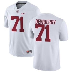 Alabama Kam Dewberry Men White #71 NCAA Football Jersey - Game Day Ready Performance Fit 69408594