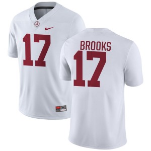 Alabama Lotzeir Brooks Men White #17 NCAA Football Jersey - Game Day Ready Performance Fit 62765508