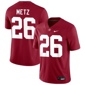 Exquisitely Embroidered Alabama Crimson Tide #26 Luke Metz Crimson Men Authentic Football Jersey - NCAA Licensed & Trusted 89957884