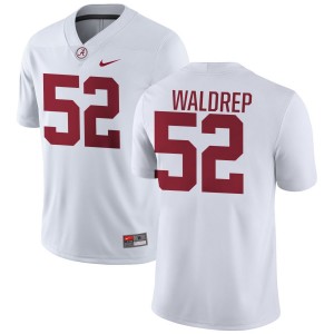 Original #52 Mal Waldrep Crimson Tide White Men Stitched Football Jersey - NCAA Compliant & Fan-Approved 94259028