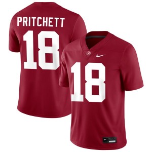 Exquisitely Embroidered Alabama Crimson Tide #18 Marshall Pritchett Crimson Men Authentic Football Jersey - NCAA Licensed & Trusted 54493796