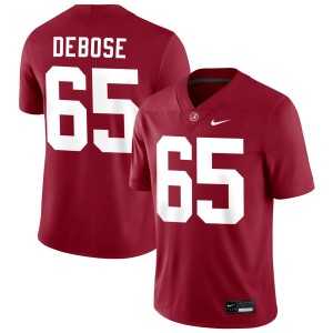 Micah DeBose Bama #65 Crimson Men Football Embroidery Jersey - Authentic Player Edition 75325234