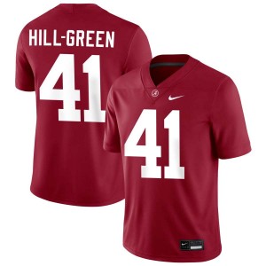 Nikhai Hill-Green Bama #41 Crimson Men Football Embroidery Jersey - Authentic Player Edition 26954029