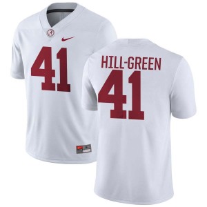 Original #41 Nikhai Hill-Green Crimson Tide White Men Stitched Football Jersey - NCAA Compliant & Fan-Approved 57433819