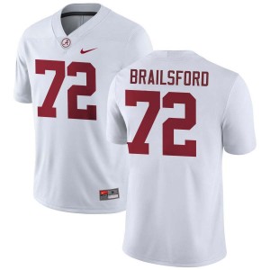 Original #72 Parker Brailsford Crimson Tide White Men Stitched Football Jersey - NCAA Compliant & Fan-Approved 87270805