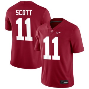 Rico Scott Bama #11 Crimson Men Football Embroidery Jersey - Authentic Player Edition 36169631