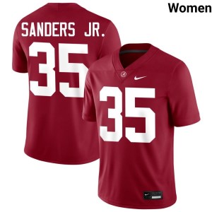 Exquisitely Embroidered Alabama Crimson Tide #35 Abduall Sanders Jr. Crimson Women Authentic Football Jersey - NCAA Licensed & Trusted 54557286