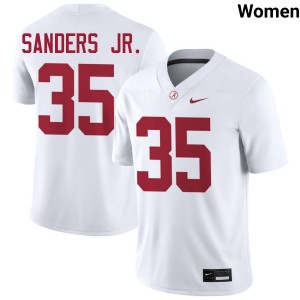 Alabama Abduall Sanders Jr. Women White #35 NCAA Football Jersey - Game Day Ready Performance Fit 25123220