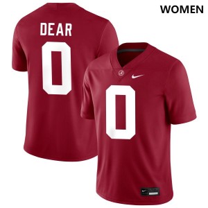Akylin Dear Bama #0 Crimson Women Football Embroidery Jersey - Authentic Player Edition 28601169