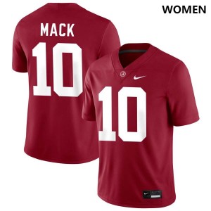 Exquisitely Embroidered Alabama Crimson Tide #10 Austin Mack Crimson Women Authentic Football Jersey - NCAA Licensed & Trusted 29807666