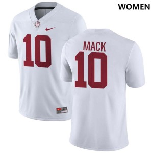 Alabama Austin Mack Women White #10 NCAA Football Jersey - Game Day Ready Performance Fit 29312848