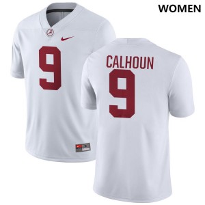 Alabama Cameron Calhoun Women White #9 NCAA Football Jersey - Game Day Ready Performance Fit 95434452