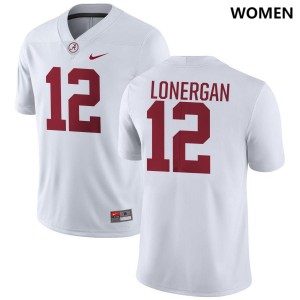 Original #12 Dylan Lonergan Crimson Tide White Women Stitched Football Jersey - NCAA Compliant & Fan-Approved 69877280