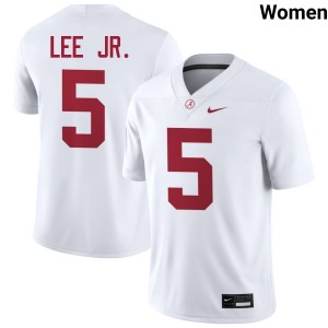 Original #5 Dijon Lee Jr. Crimson Tide White Women Stitched Football Jersey - NCAA Compliant & Fan-Approved 52031517