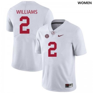 Alabama Ryan Williams Women White #2 NCAA Football Jersey - Game Day Ready Performance Fit 13436736