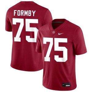 Wilkin Formby Bama #75 Crimson Men Football Embroidery Jersey - Authentic Player Edition 62502967