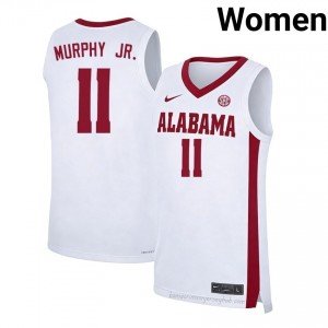 Original #11 Preston Murphy Jr. Alabama White Women Stitched Basketball Jersey - NCAA Compliant & Fan-Approved 87414513