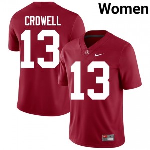 Alabama Ezavier Crowell Women Crimson #13 Player Football Jersey - Game Day Ready Performance Fit 22157593