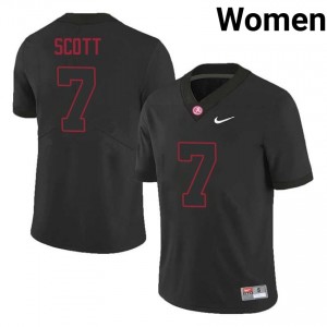 Rico Scott Bama #7 Black Women Football Embroidery Jersey - Authentic Player Edition 45819752