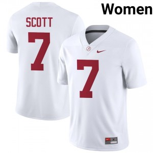 Alabama Rico Scott Women White #7 College Football Jersey - Game Day Ready Performance Fit 16853048