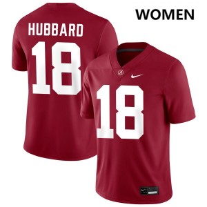 Exquisitely Embroidered Alabama Crimson Tide #18 Bray Hubbard Crimson Women Authentic Football Jersey - NCAA Licensed & Trusted 22164114