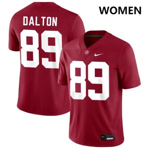 Exquisitely Embroidered Alabama Crimson Tide #89 Brody Dalton Crimson Women Authentic Football Jersey - NCAA Licensed & Trusted 15576538