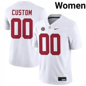 Original #00 Custom Crimson Tide White Women Stitched Football Jersey - NCAA Compliant & Fan-Approved 37660327