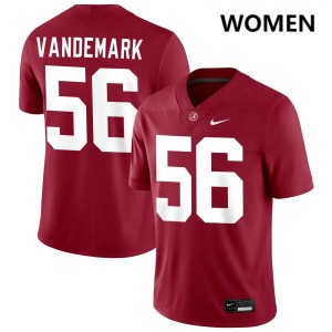 Original #56 Geno VanDeMark Crimson Tide White Women Stitched Football Jersey - NCAA Compliant & Fan-Approved 93553061
