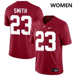 James Smith Bama #23 Crimson Women Football Embroidery Jersey - Authentic Player Edition 81204031