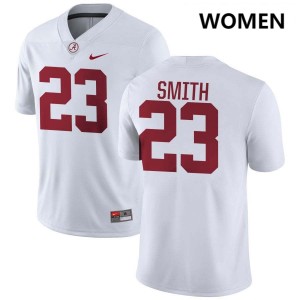 Original #23 James Smith Crimson Tide White Women Stitched Football Jersey - NCAA Compliant & Fan-Approved 90693334