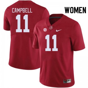 Alabama Jihaad Campbell Women Crimson #11 NCAA Football Jersey - Game Day Ready Performance Fit 49601190