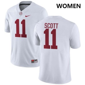 Alabama Rico Scott Women White #11 NCAA Football Jersey - Game Day Ready Performance Fit 55427450